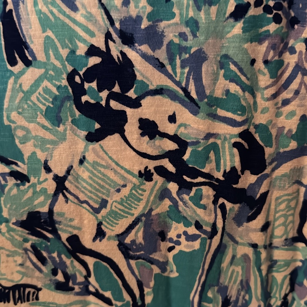 Lilly Pulitzer Womens Essie Maxi Dress In Tropical Turquoise Elephant Appeal - Picture 2 of 6